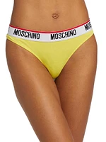 Donna Logo-Detailed Thong Bikini Bottoms