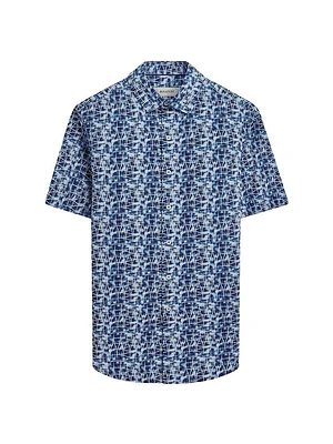 Jackson Abstract-Print Short-Sleeve Shirt