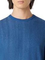 Cotton & Silk Long-Sleeve Crewneck Sweater