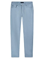 Stretch Cotton-Blend Straight-Leg Pants