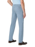 Stretch Cotton-Blend Straight-Leg Pants