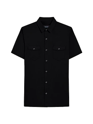 Ooohcotton Peter Stretch-Cotton Short-Sleeve Shirt