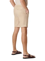 Linen & Cotton-Blend Elasticized Shorts