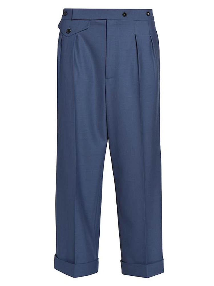 Wool-Blend Crop Trousers