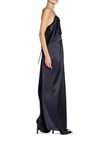 Satin Halterneck Maxi Dress