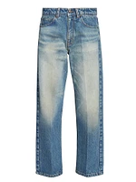 Mid-Rise Relaxed Straight-Leg Jeans