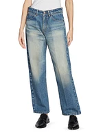 Mid-Rise Relaxed Straight-Leg Jeans