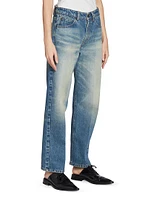 Mid-Rise Relaxed Straight-Leg Jeans