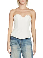 Cotton Strapless Corset Top