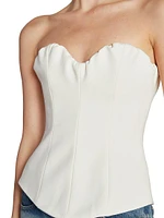 Cotton Strapless Corset Top