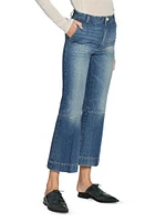 High-Rise Flared Crop Jeans