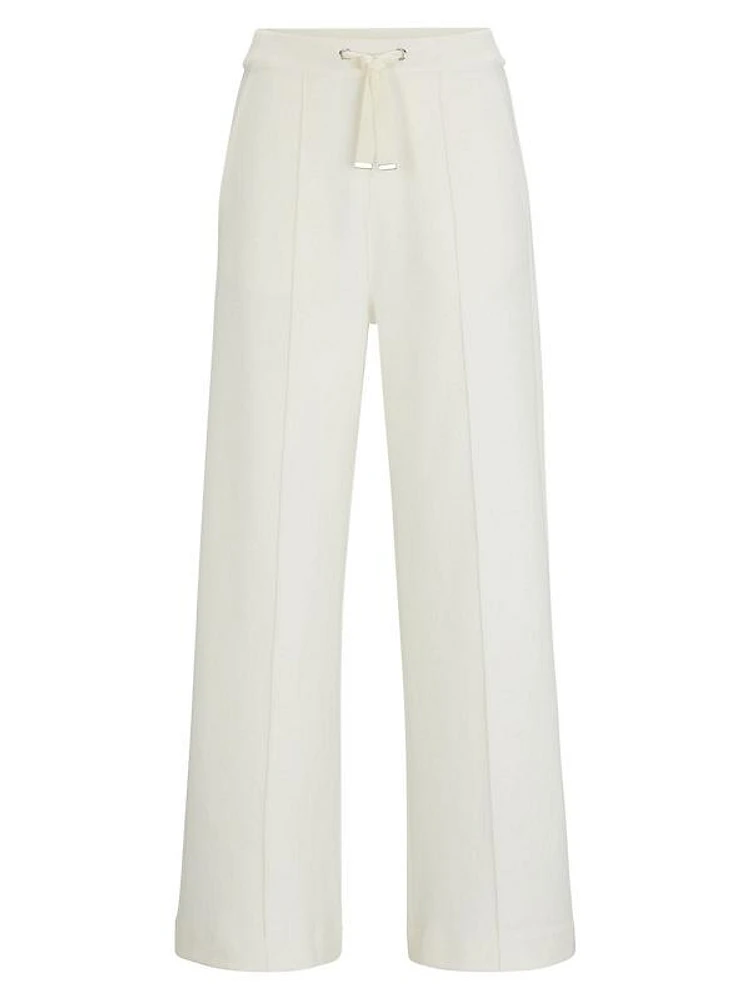 Drawstring Trousers with Tape Trims