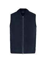 Cotton Full-Zip Sweater Vest