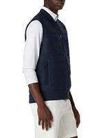 Cotton Full-Zip Sweater Vest