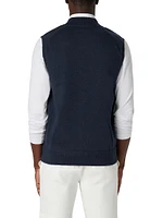 Cotton Full-Zip Sweater Vest