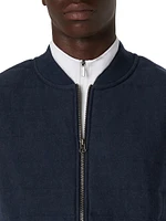 Cotton Full-Zip Sweater Vest