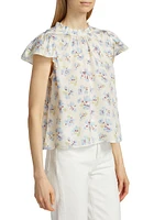 Yvie Gathered Silk & Viscose Top