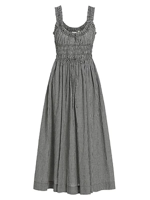 Emmaretta Gingham Midi-Dress