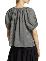 June Gingham Cotton Top