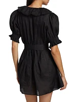 Piper Ruffle Tie-Waist Minidress