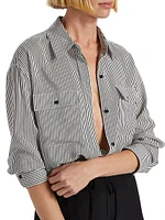 Ellias Striped Silk Long-Sleeve Shirt