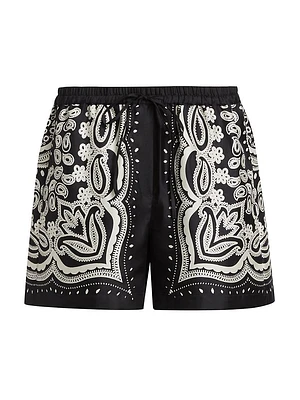 Frances Silk Drawstring Shorts