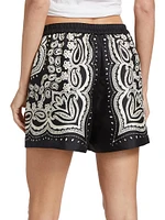 Frances Silk Drawstring Shorts