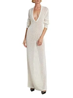 Zera Cotton V-Neck Maxi Sweaterdress