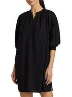 Najam Cotton Button-Up Mini-Shirtdress