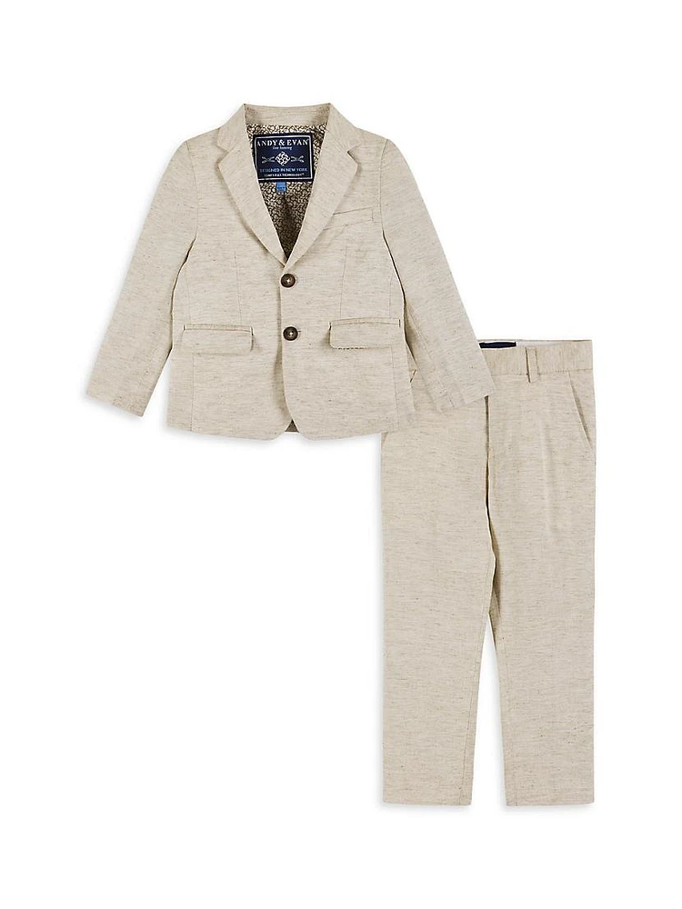 Baby Boy's, Little Boy's & Linen Single-Breasted Suit