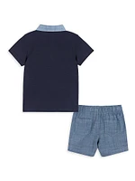 Baby Boy's 2-Piece Polo Shirt & Shorts Set