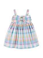 Baby Girl's 3-Piece Plaid Headband, Dress & Bloomers Set