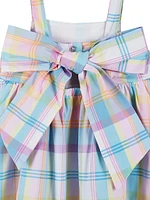 Baby Girl's 2-Piece Plaid Headband & Dress Set