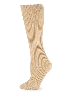 Cashmere Rib-Knit Sleep Socks