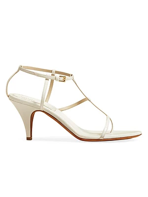 Jones 75MM T-Strap Leather Sandals