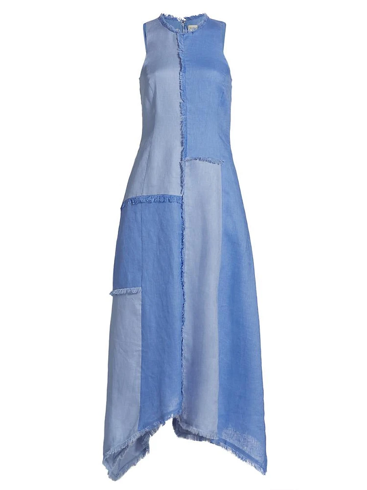 Thalassa Patchwork Linen Handkerchief Dress