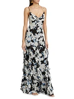 Kamila Ruffled Silk Floor-Length Dress