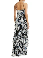 Kamila Ruffled Silk Floor-Length Dress