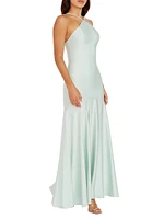 Justine Satin Halter Mermaid Gown