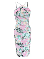 Summer Aidan Sequined Floral Midi-Dress