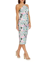 Summer Aidan Sequined Floral Midi-Dress