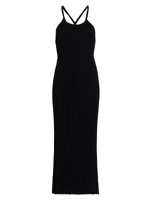 Vida Rib-Knit Midi-Dress