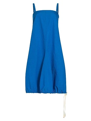 Emilia Crinkle Poplin Midi-Dress