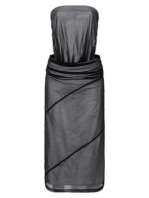 Gwen Strapless Cut-Out Midi-Dress