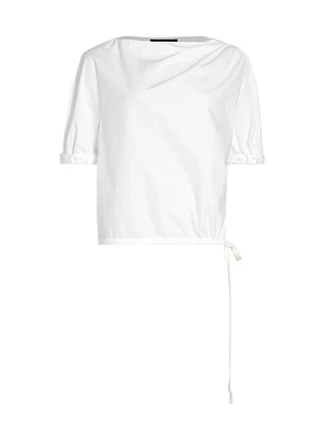 Addison Poplin Drawstring Top