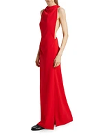 Crepe Twist-Back Gown