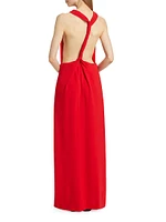 Crepe Twist-Back Gown