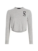 Stella Cashmere Jacqaurd Monogram Sweater