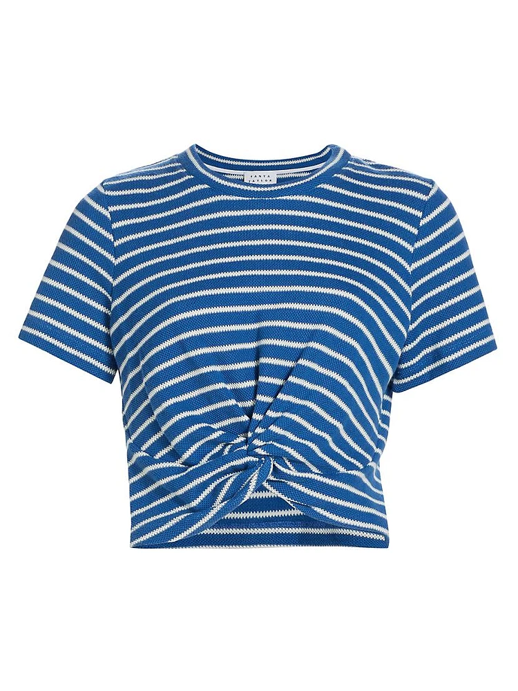 Zola Striped Twist-Front Top