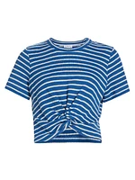 Zola Striped Twist-Front Top